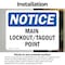 Signmission Main Lockout Tagout Point, 7 in W x Rectangle, Vinyl Decal OS-2PACK-NS-D-57-L-14090 - alternate 5